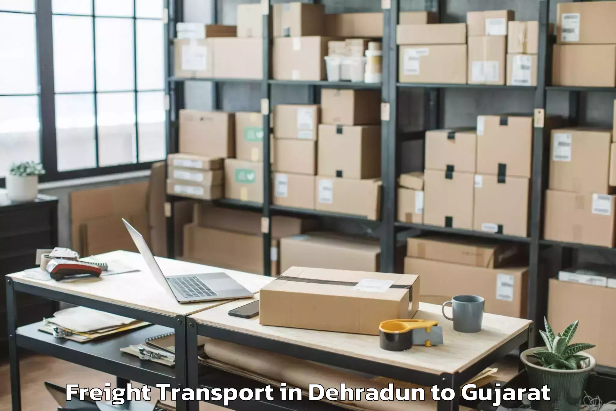 Reliable Dehradun to Swarnim Startup And Innovation Freight Transport